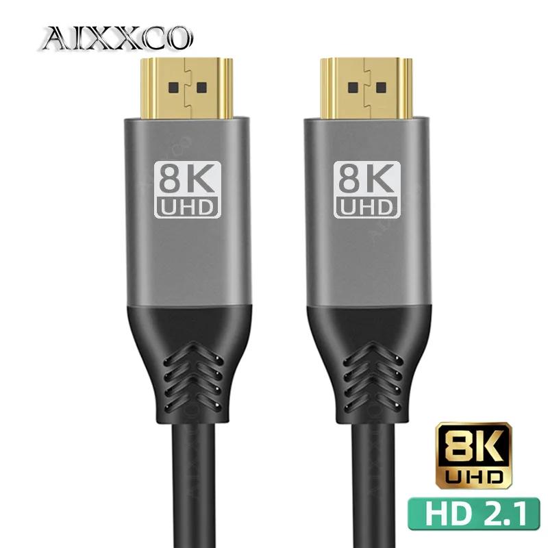 AIXXCO HDMI ȣȯ ̺,  ̺ ڵ, 4K, 120Hz, V2.1 ̾, ʰ 48Gbps, 8K, 60Hz, HDMI ȣȯ ø
